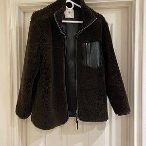 Anine Bing Ryder Sherpa Jacket- Brown